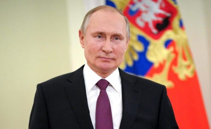 Russian President Vladimir Putin address