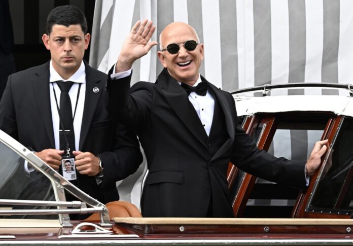 Jeff Bezos and Lauren Sanchez wedding party in Venice