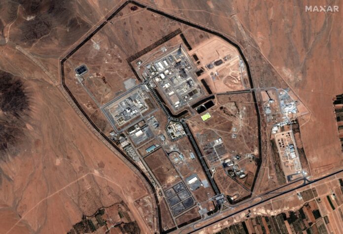 Satellite image of Iran's Arak heavy water reactor facility following Israeli airstrikes