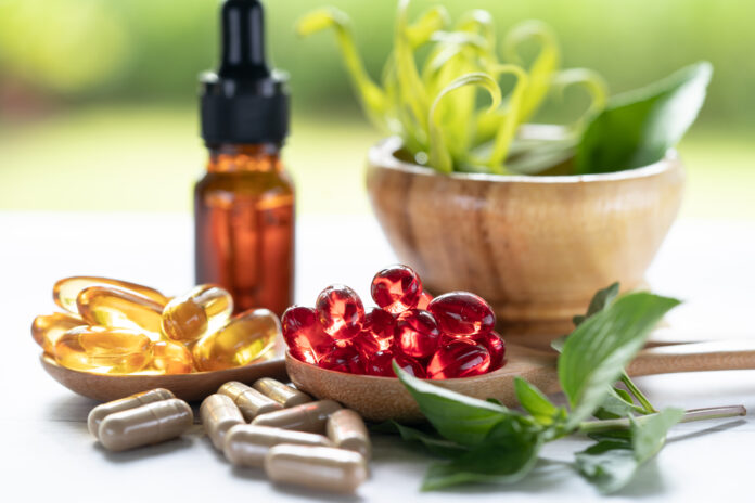 Alternative medicine nature herbal organic capsule, drug with he