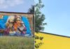Муралот на солидарноста прекриен со жолто