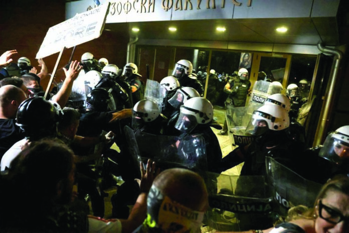 Serbia's university students rally against police brutality