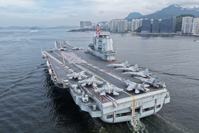 Chinese aircraft carrier Shandong visits Hong Kong
