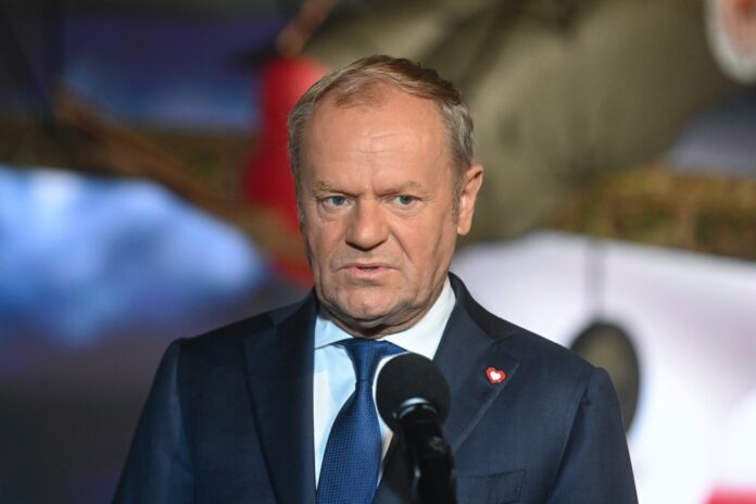 Polish Prime Minister Donald Tusk visits Museum of the Battle of Warsaw 1920 in Ossow