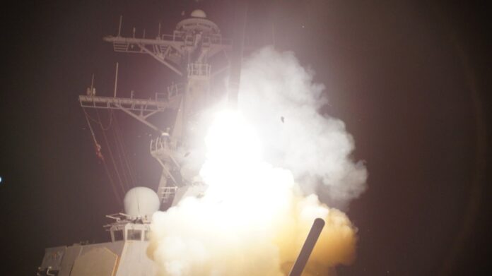 U.S. and British ships fire missiles