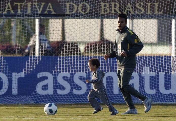 Brazilian national soccer team training