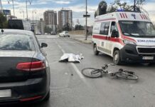 Приведен е возачот кој денеска удри велосипедист во Скопје и по несреќата го напушти местото на настанот