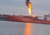 Турски брод натоварен со 4.000 тони течен гас гори веќе 18 часа на Дунав: Прашање на време е кога ќе експлодира, граѓаните одбиваат евакуација/ВИДЕО
