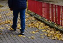 Есенските лисја во комбинација со дожд полизгави и од мраз