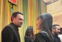 Котевска се сретна со Ди Каприо, имаат ист интерес – документарци за екологија; На настан за филмот „Една битка по друга“