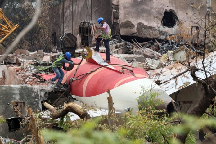 Recovery operation continues at Air India plane crash site near Ahmedabad airport