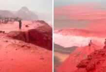 „Крвав дожд“ го обои морето во Иран во црвено: „Библиско пророштво, или страдањето ќе заврши?“/ВИДЕО
