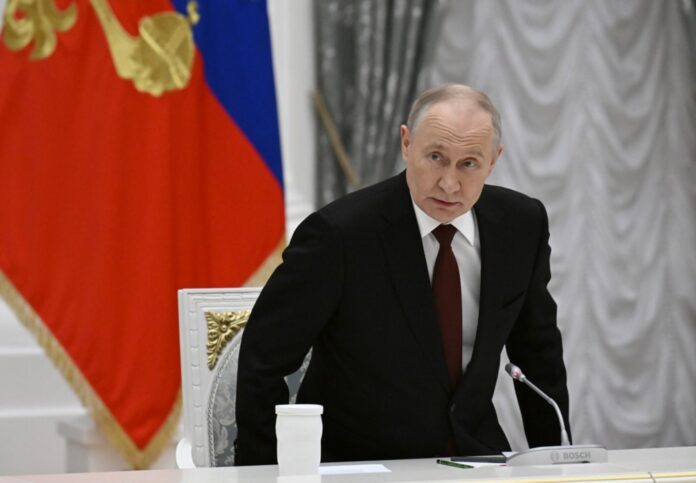 Russian President Putin meets with participants of the Young Scientists Forum in Moscow