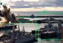 Украина објави снимка: Погодивме руска подморница со подводни дронови/ВИДЕО