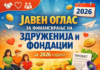 Јавен повик за финансирање проекти на здруженија и фондации