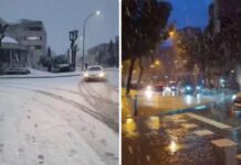 Мадрид под снежна покривка: Градот не е навикнат на вакви временски услови/ВИДЕО