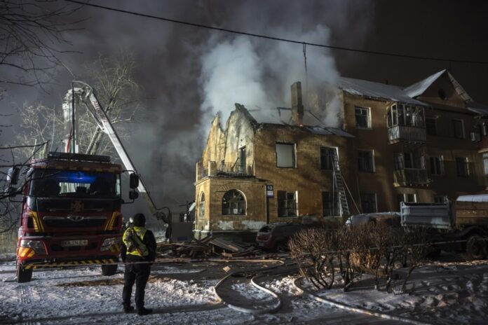 Aftermath of the overnight Russian attack in Kyiv