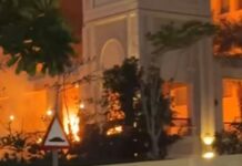 Нов напад на Дубаи, гори луксузен хотел: Снимен е моментот на ударот/ВИДЕО