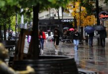 Променливо облачно и релативно топло, со слаб локален дожд