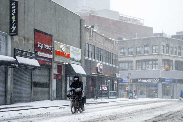 Winter storm brings subzero weather with snow and ice to New York