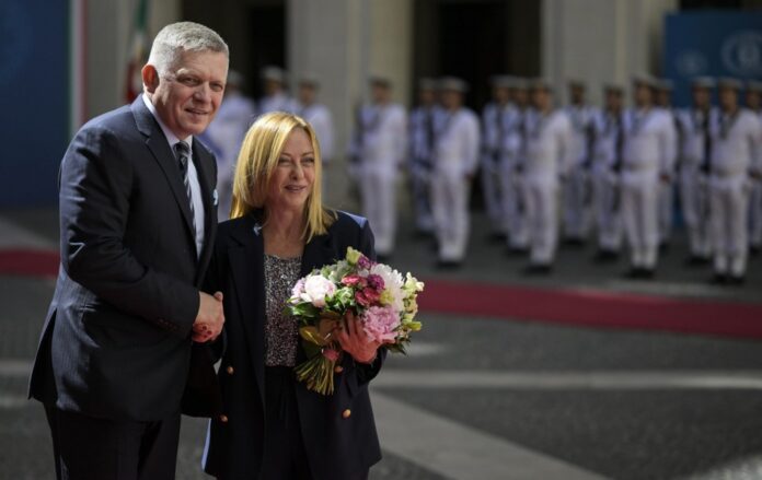 Slovakia's Prime Minister Robert Fico visits Italy
