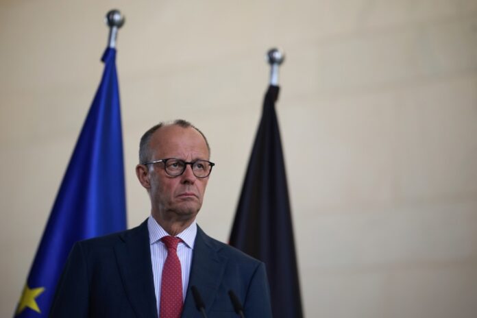 German Chancellor Merz and Health Minister Warken presser after government meeting