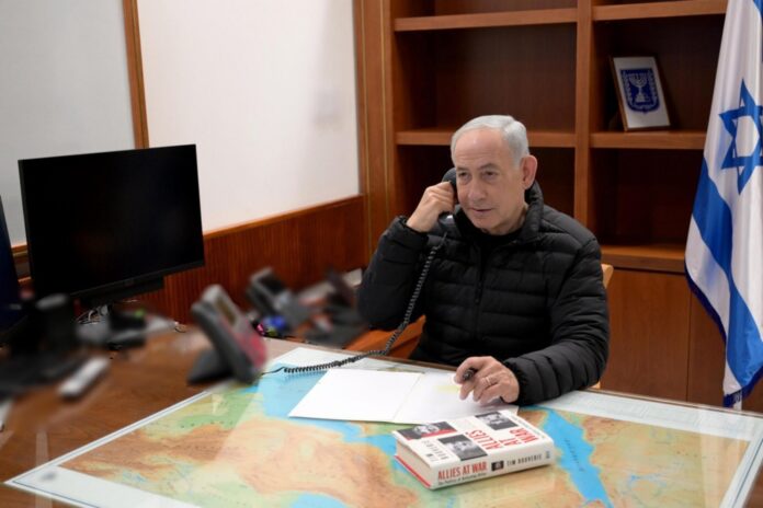 Israeli Prime Minister Netanyahu meets Nikolay Mladenov in Jerusalem