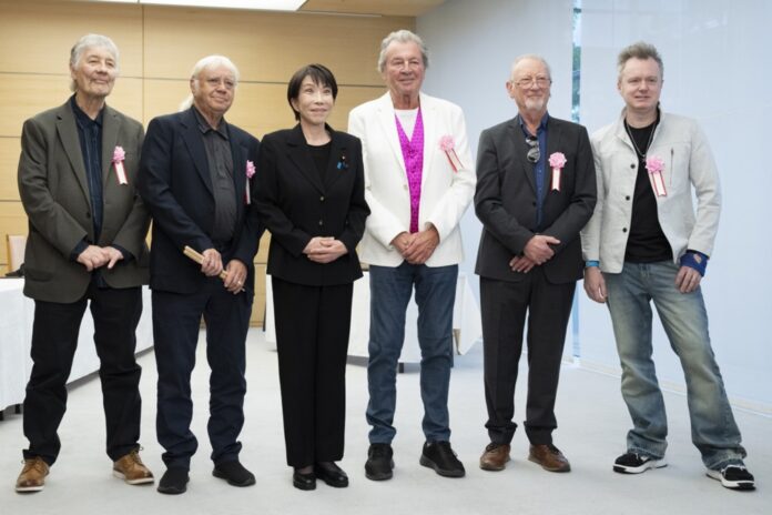 Japanese Prime Minister Sanae Takaichi meets rock band Deep Purple