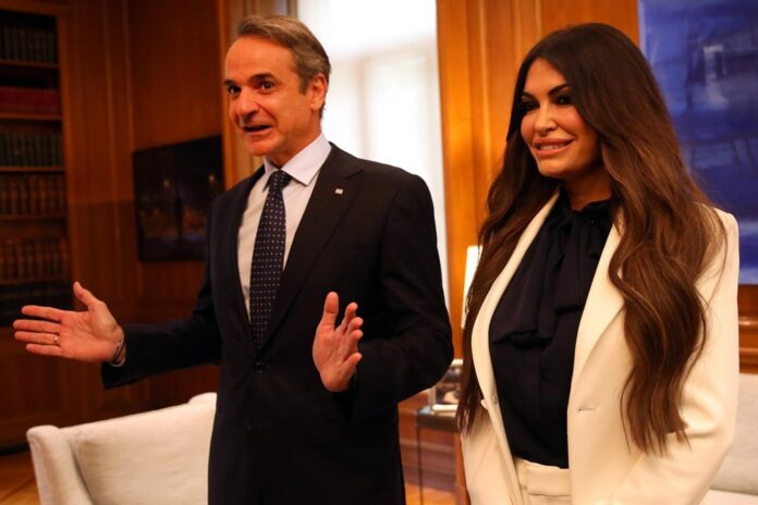 Greek PM Mitsotakis meets with the new US Ambassador Guilfoyle