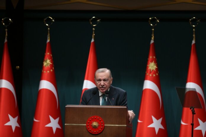 Erdogan addresses press after cabinet meeting in Ankara