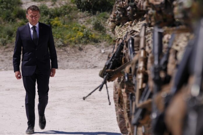 French President Emmanuel Macron visits ORION 2026 military exercise