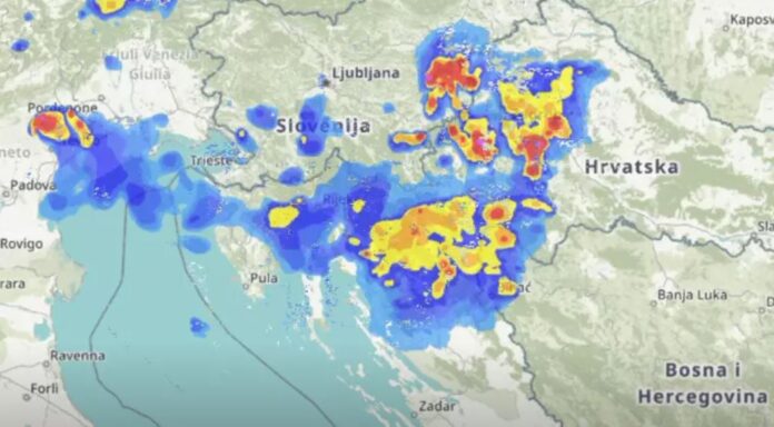 mapa nevreme hr slo