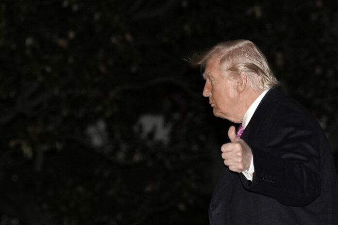 US President Donald Trump returns to the White House from Florida