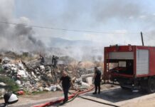 Се запали дива депонија во Шуто Оризари, активни пет пожари во државава