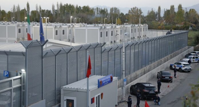 Protest against migrant detention centers in Albania
