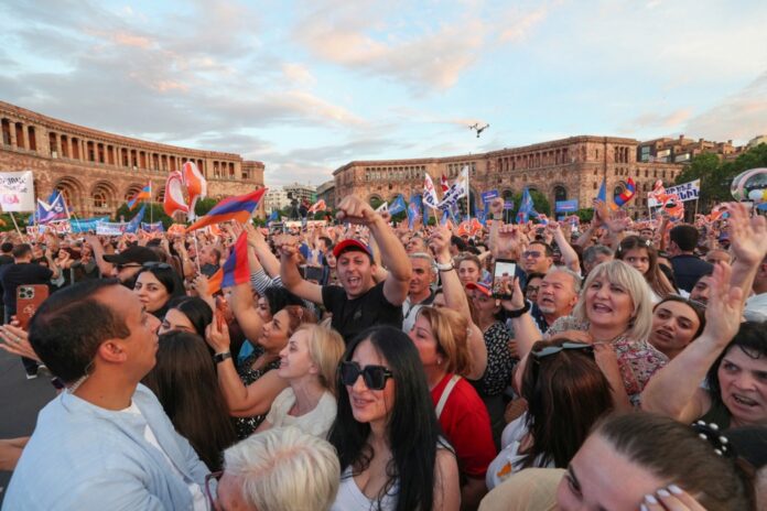 Final election rally in Yerevan ahead of parliamentary vote
