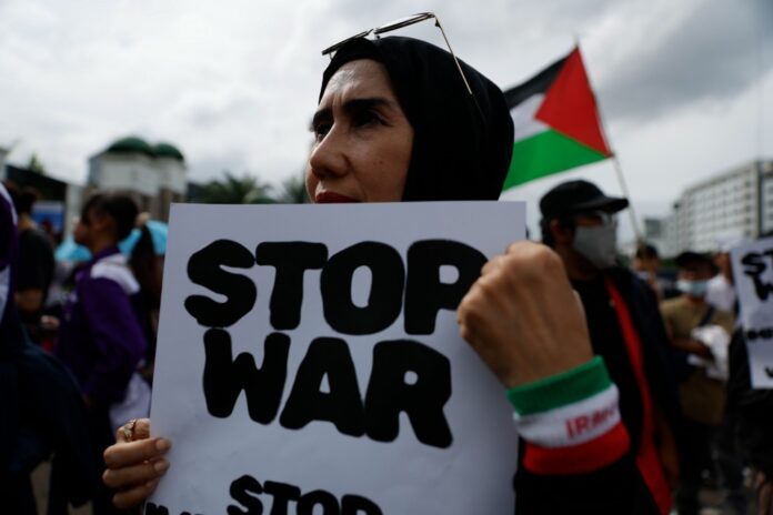 Protest against the Board of Peace, US-Israel attacks on Iran