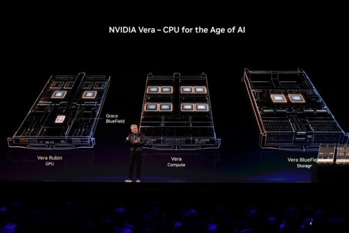 Nvidia CEO give keynote speech during COMPUTEX 2026