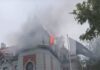 Изгаснат пожарот во амбасадата на Пакистан на Дедиње во Белград/ФОТО