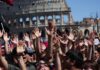Десетици илјади луѓе на протести за поддршка и против мигрантите во Рим
