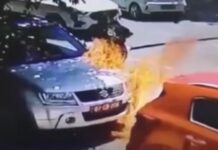 Пронајден e и лишен од слобода сторителот кој денеска опожари две возила пред Бугарската Амбасада/видео