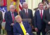 Трамп повторно заспа на состанок? Белата куќа гневна на коментарите/ВИДЕО