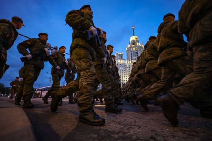 Rehearsal for Russia's annual Victory Day parade in Moscow