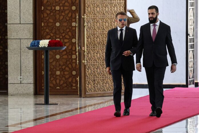 French president Macron visits Syria