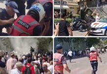 Општ хаос во Албанија, oклопни возила пред парламентот, полицијата пука со водени топови/ФОТО/ВИДЕО