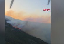 Голем шумски пожар беснее кај Анталија, се гасне со хеликоптери и авиони/ВИДЕО