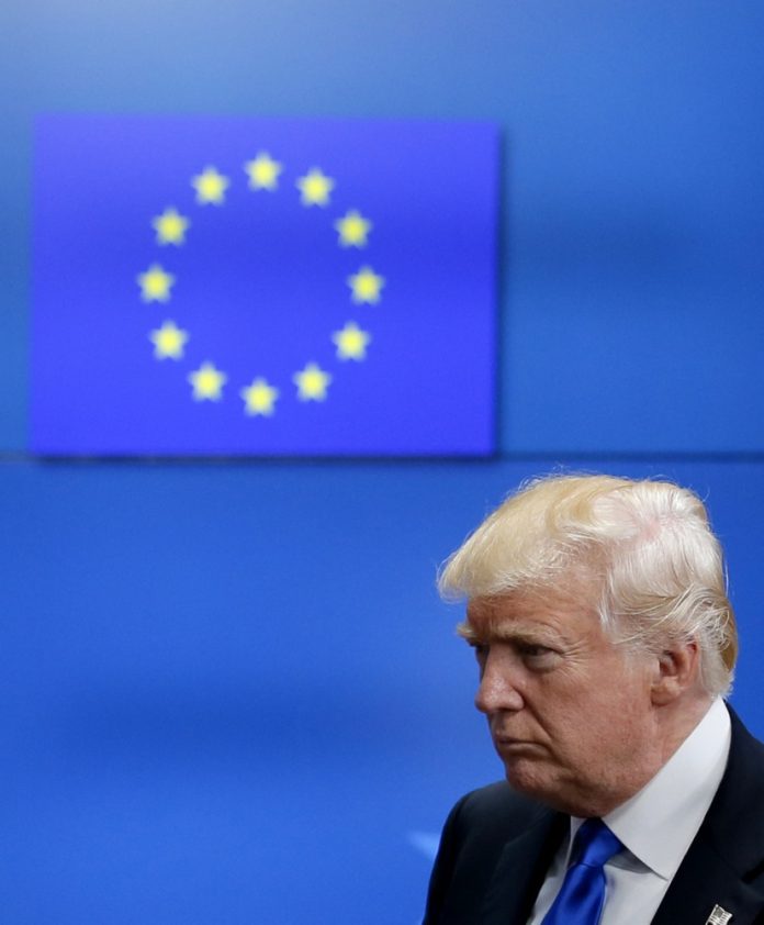 US President Donald J. Trump meeting EU leaders