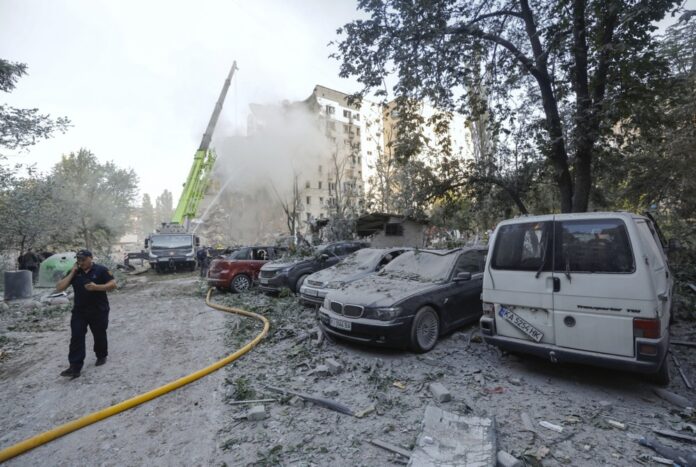 Aftermath of massive Russian attack on Kyiv