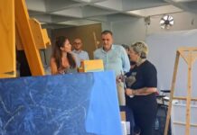Делата од Меѓународната ликовна колонија во Валандово изложени на Градскиот плоштад