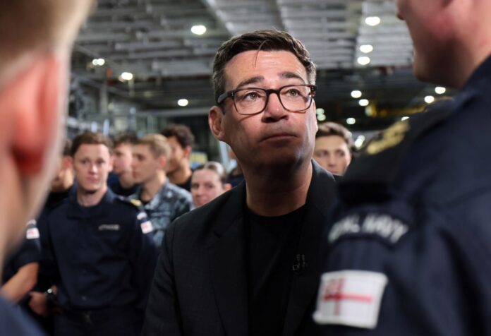 British Prime Minister Andy Burnham hosts Ukrainian President Volodymyr Zelensky at HMNB Portsmouth Naval Base